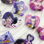Mixed Shape Acrylic Beads Demon Hunters Printed Bold Colors 50pcs 3