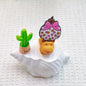 Silicone Focal Beads Pumpkin with Floral Bow 20pcs 6