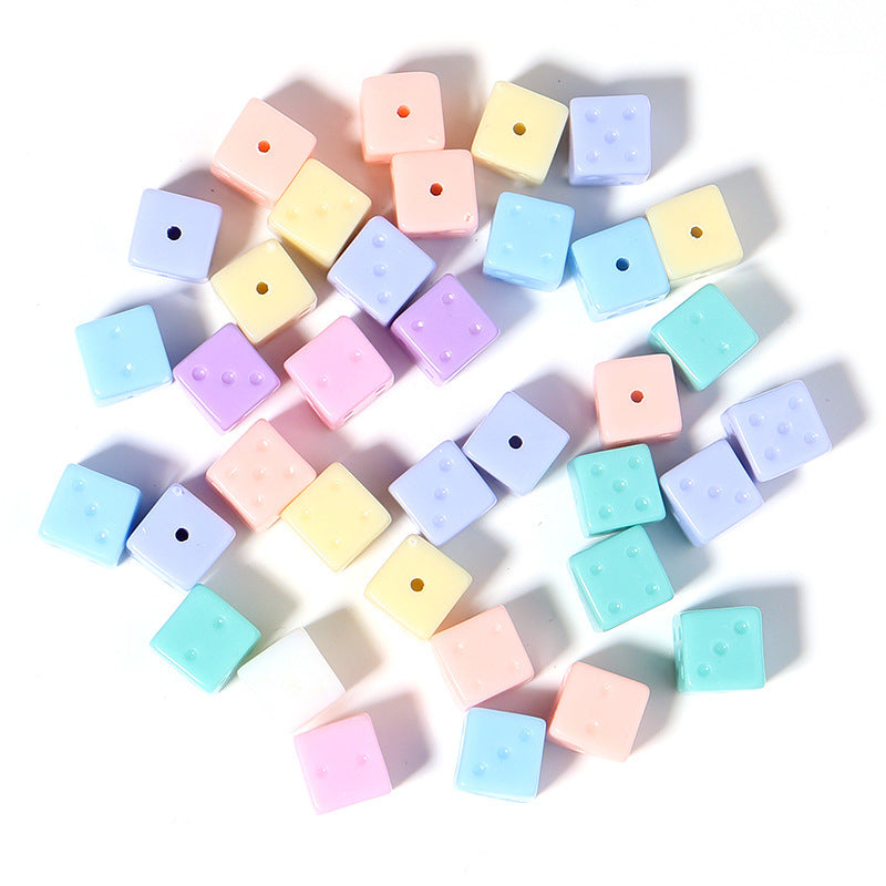 Macaron Acrylic Beads Mixed Shapes Pastel Colors 100pcs 11