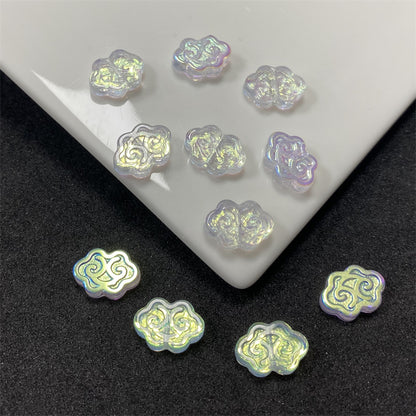 Czech Glass Beads Auspicious Clouds 9 13mm Pastel Translucent 100pcs 4