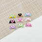 Devil Heart and Kitten Flower Metal Beads 17/15mm Baking Painted 18pcs 14