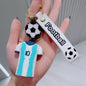 PVC Soccer Jersey Keychain Football Player Number Charm 8