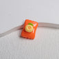 Fruit Snack Bag Acrylic Square Beads 23mm Glossy Detailed 10pcs 17