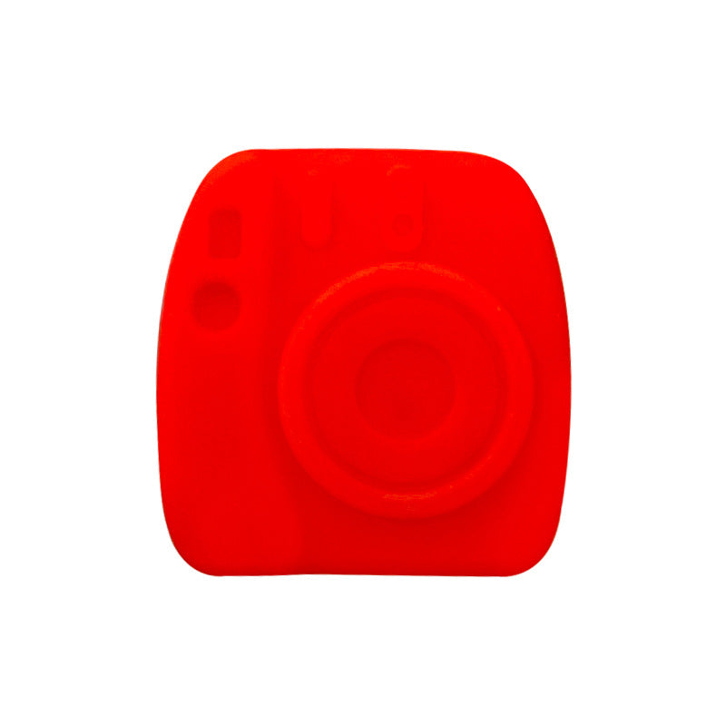 Silicone Focal Beads Camera Solid Color Embossed 20pcs 14