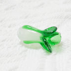 Lampwork Glass Beads Chinese Cabbage 9x20mm Translucent Green 20pcs 4