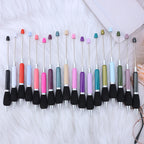 Beadable Ballpoint Pen Comfortable Grip Sponge Sheath Black Ink 1.0mm 2