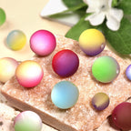 Frosted Gradient Resin Beads 10-20mm Two Tone Mixed Colors 50pcs