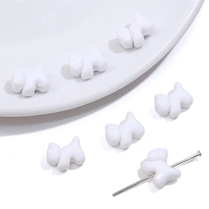 Solid Color Puppy Acrylic Beads 12mm Assorted Bright Pastel 100pcs 12