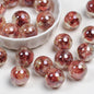 Clear Glazed Rose Resin Beads 16mm Round Decorative 10pcs 16