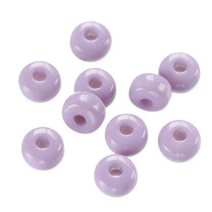 Acrylic Oblate Spacer Beads 4x7mm Baking Painted 100pcs 18