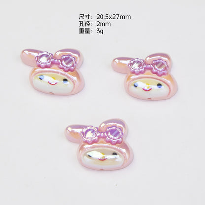 Glossy Resin Beads Swimming Sanrio Characters 2mm Hole 10pcs 7
