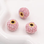 Fabric Woven Spacer Beads 15mm Mixed Colors 40pcs 4
