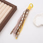 Braided Boho Lace Tassel Crochet Keychain Polyester 19cm 4pcs 14
