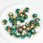Hand Painted Christmas Socks Acrylic Beads 16.7*15mm Colorful 10pcs 9