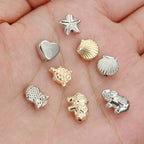 Creature Series Acrylic Beads CCB Plastic Metallic Gold Silver 100pcs 4