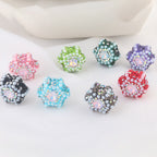 Polymer Clay Hexagonal Star Rhinestone Beads 23mm Full Rhinestone 6pcs 4