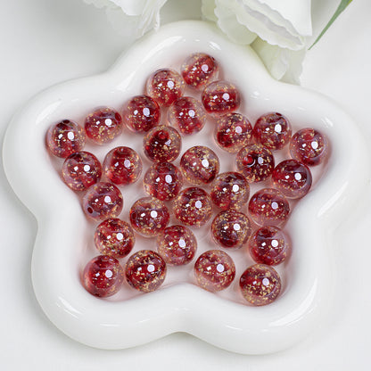Clear Round Acrylic Beads 12mm 16mm Gold Foil Filled 40pcs 9
