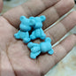 Baking Painted Bear Acrylic Beads 18x24mm Glossy Colorful 100pcs 6