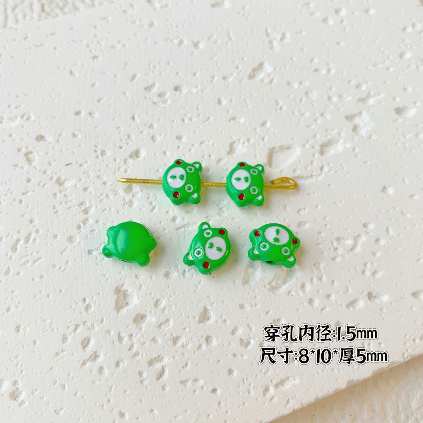 Teddy Bear and Game Controller Metal Beads Painted Alloy 10pcs 8