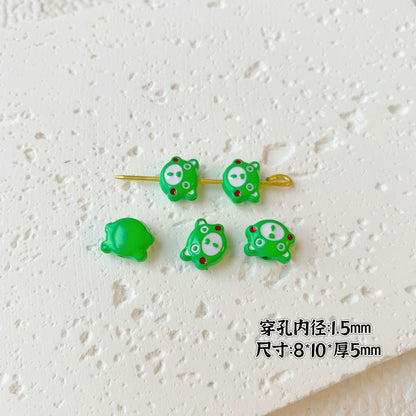 Teddy Bear and Game Controller Metal Beads Painted Alloy 10pcs 8