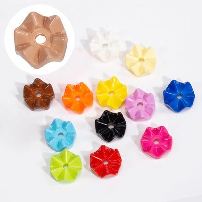 Acrylic Flower Spacer Beads 15mm Stackable 50pcs 3