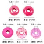 Acrylic Spacer Beads 14mm Candy Solid Color Large Hole 100pcs 4