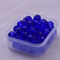 Transparent Round Glass Beads 8mm Glossy Mixed Colors 50pcs 10