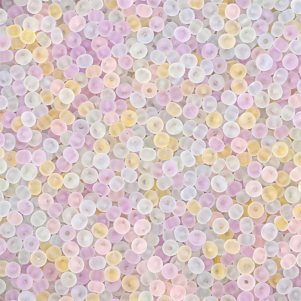 Transparent Frosted Seed Glass Beads 2mm with 1mm Hole 660pcs 7