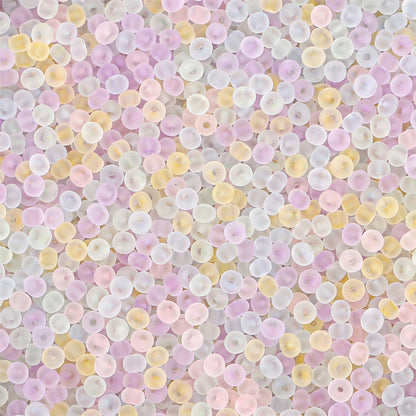 Transparent Frosted Seed Glass Beads 2mm with 1mm Hole 660pcs 7