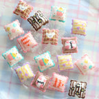 Cartoon Lace Pillow Acrylic Beads 19mm Colorful Mixed 20pcs 4