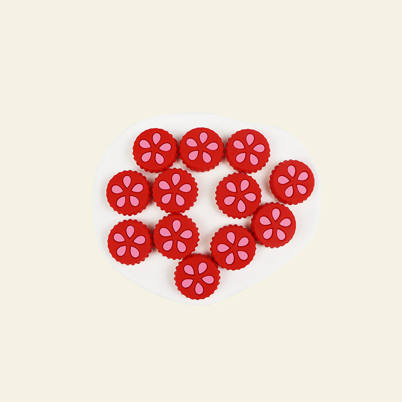 Silicone Focal Beads Petal Cookies Floral Cut Out Design 20pcs 9