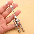 Articulated Alloy Robot Keychain Industrial Design Charm