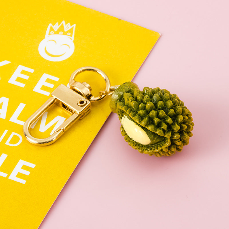 Plastic Fruit Keychain Colorful Glossy Charm Fun Summer Theme 7