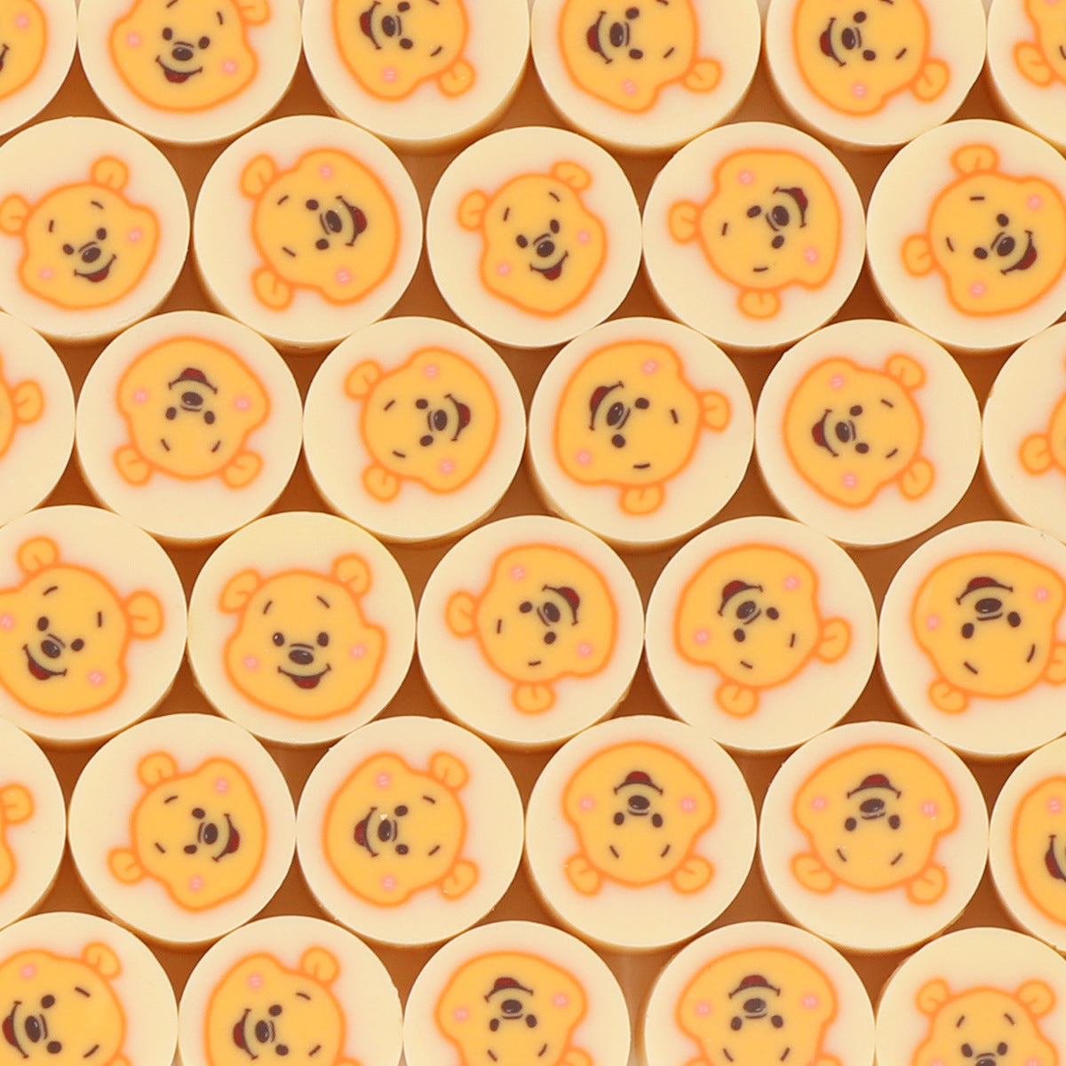 Character Flat Clay Beads 9mm Colorful Anime Designs 100pcs 8