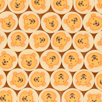 Character Flat Clay Beads 9mm Colorful Anime Designs 100pcs 8
