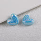 Plating Heart Acrylic Beads 18mm Spiral Pattern Glossy 50pcs 9