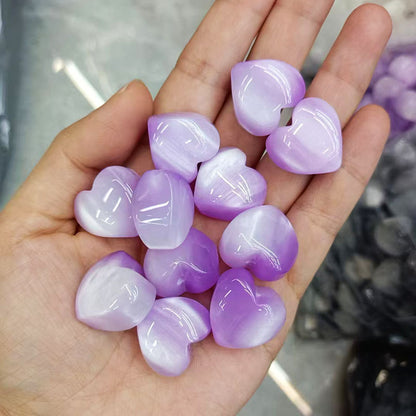 Gradient Heart Resin Beads 20mm Glossy Color Transition 20pcs 4