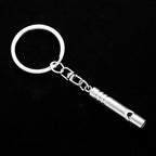 Stainless Steel Whistle Keychain Zinc Alloy Self Defense Accessory 4