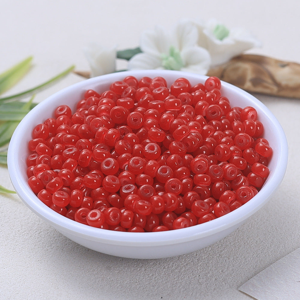 Glass Donut Spacer Beads 4mm Solid Color 200pcs 16