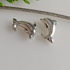 Dolphin Metal Beads 17mm Antique Silver Tone Zinc Alloy 100pcs 2