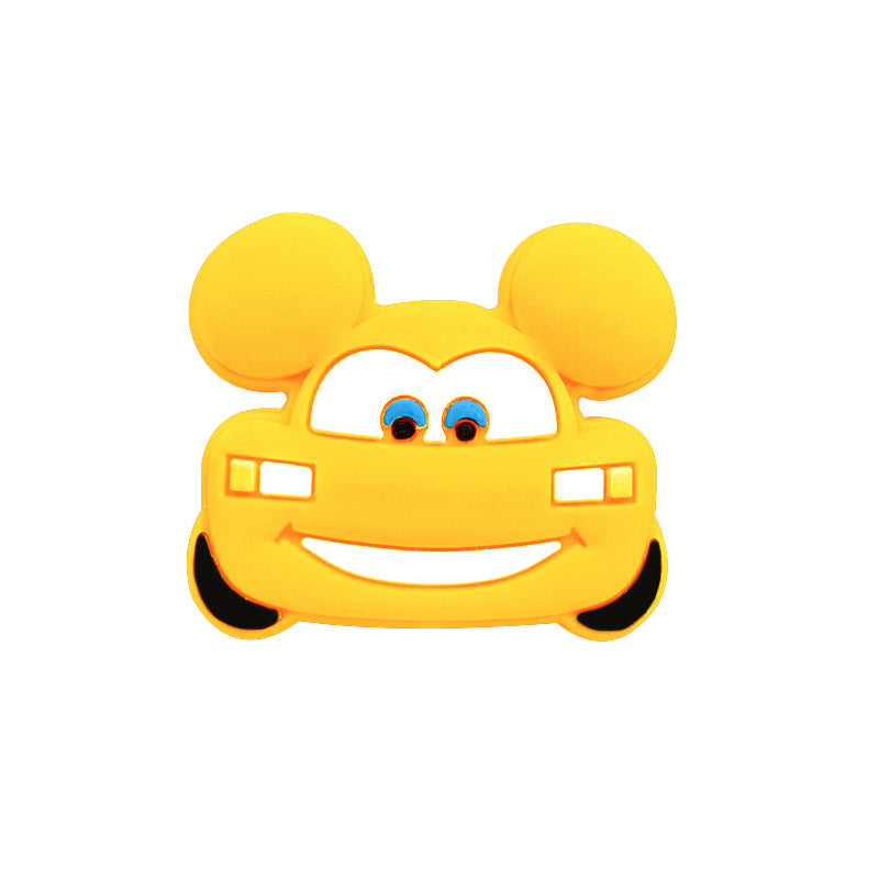 Silicone Focal Beads Automotive Car Design with Mouse Ears and Bright Expressions 20pcs 5