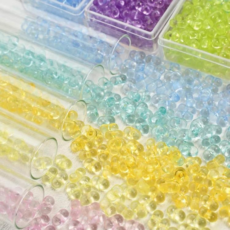 Clear Peanut Shaped Acrylic Beads 4x6.5mm Candy Series 200pcs 3