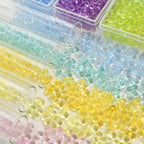 Clear Peanut Shaped Acrylic Beads 4x6.5mm Candy Series 200pcs 3