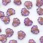 Clear Leaf Acrylic Beads 13mm Gild Embellished 100pcs 9