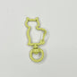Zinc Alloy Kitten Shaped Colorful Buckle Keychain Clasps 20pcs 37mm 12