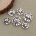 Flat Metal Beads 15mm 20mm Thai Elephant Ganesha Antique Silver Tone 20pcs 3