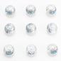 Glass Smooth Spacer Beads 8mm 10mm Large Hole Electroplated 50pcs 18