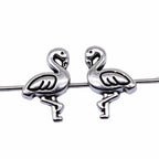 Flamingo Metal Beads 12mm Antique Silver Tone 100pcs 3