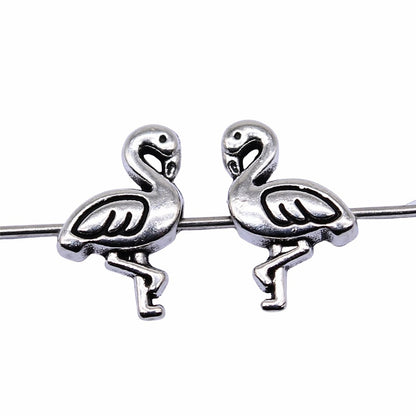 Flamingo Metal Beads 12mm Antique Silver Tone 100pcs 3