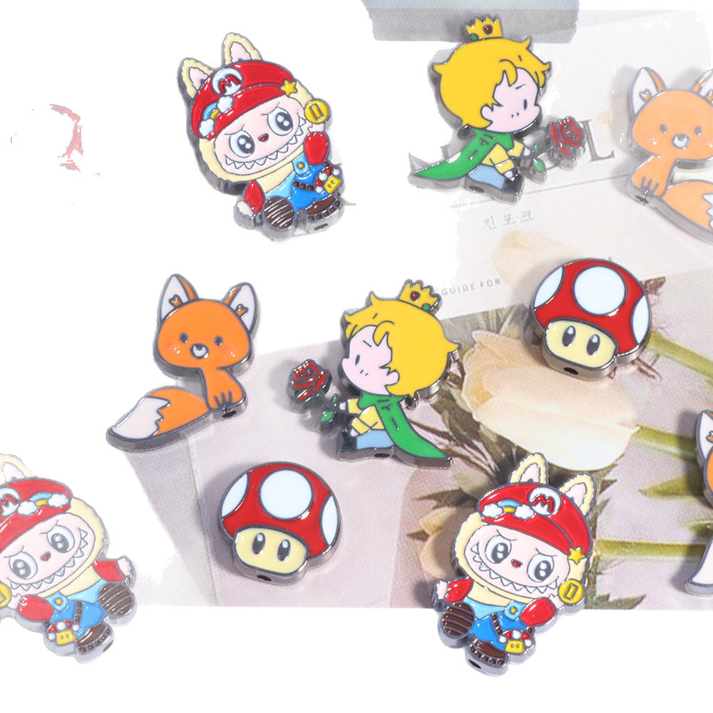 Double Sided Little Prince Enamel Alloy Metal Beads 13-20mm 10pcs 5